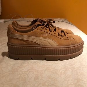 Fenty Puma Tan Platform Sneakers